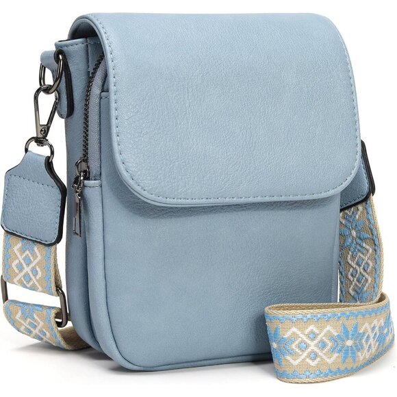 Mini Crossbody Bag Women PU Leather Small Cell Phone Wallet Organizer